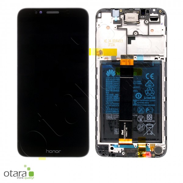 Displayeinheit inkl. Rahmen, Akku Huawei Honor 7S, schwarz, Serviceware