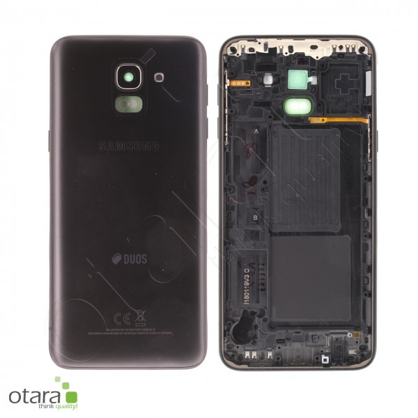 Akkudeckel Samsung Galaxy J6 2018 Duos (J600F), schwarz, Serviceware