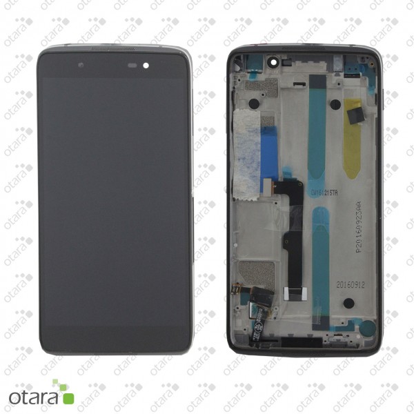 Displayeinheit geeignet für Alcatel One Touch Idol 4 inkl. Rahmen, schwarz