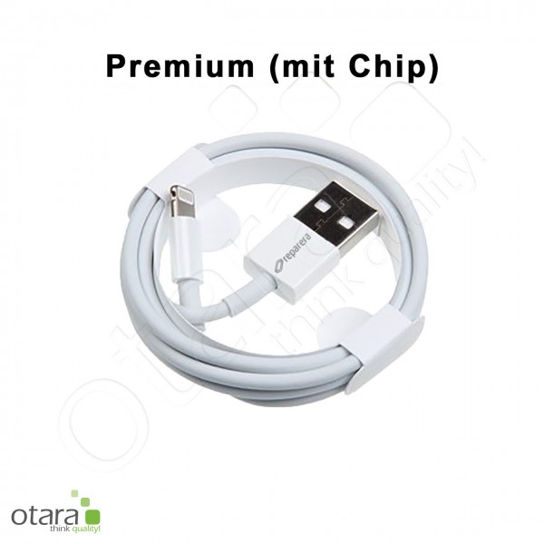 Ladekabel *reparera* USB auf Lightning, 1m, weiß (Premium, mit Chip)