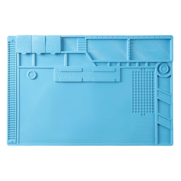 Arbeitsplatzmatte Work Maintenance Pad Silicone [48x32cm] BEST S-170, blau