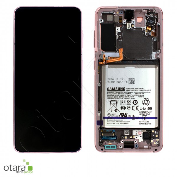 Displayeinheit Samsung Galaxy S21 (G991), inkl. Akku, phantom pink, Serviceware