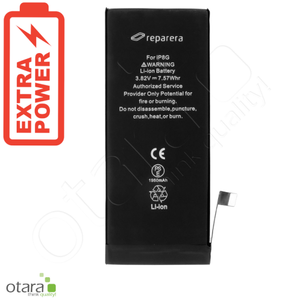 Battery PREMIUM TI Chip (HIGH CAPACITY) *reparera* suitable for iPhone 8 (incl. battery adhesive tape)