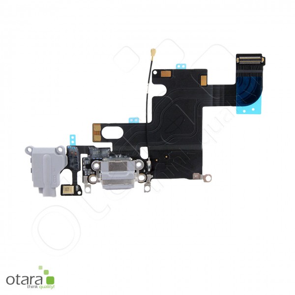 Charging connector + audio flex suitable for iPhone 6, white