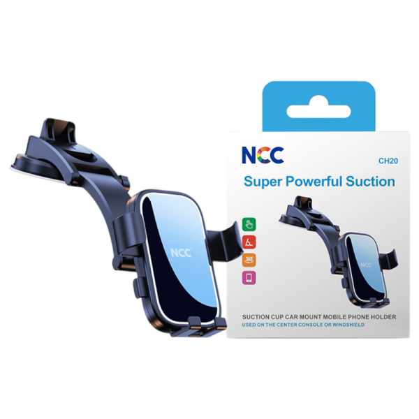 [Pre-Order] Car Holder Smartphone Autohalterung NCC CH20 (Super Powerful Suction), black (Retail/Bl