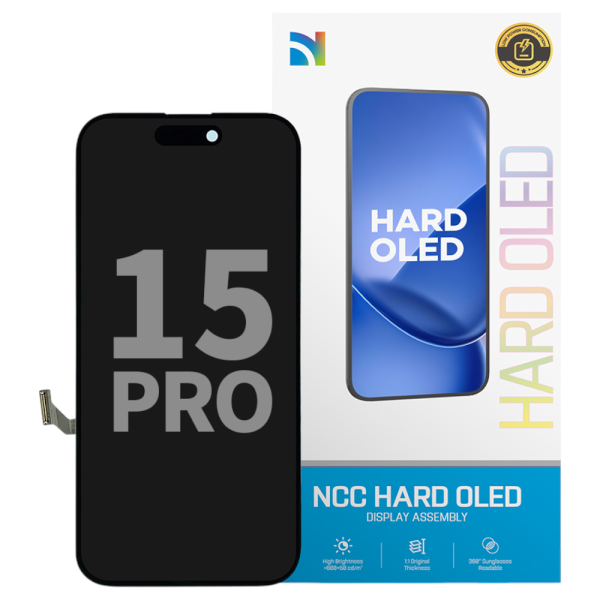 Displayeinheit NCC HARD OLED für iPhone 15 Pro (COPY), hard OLED, black