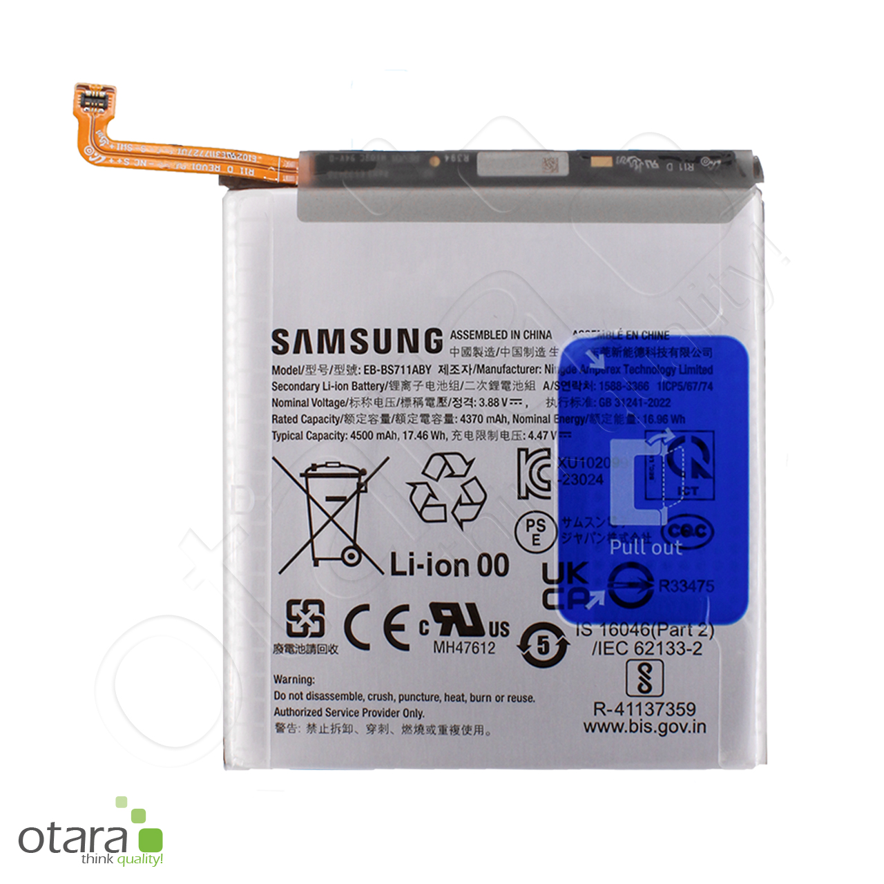 Samsung Galaxy S23FE (S711B) Li-ion battery [4,5Ah] EB-BS711ABY, Service  Pack | Battery | Samsung | otara GmbH - think quality!