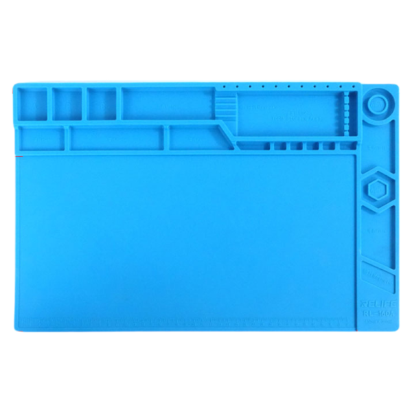 Arbeitsplatzmatte Work Maintenance Pad Silicone [45x30cm] RELIFE RL-160A, blau
