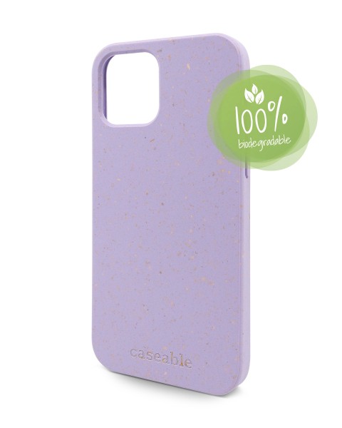 Schutzhülle CASEABLE Eco Case iPhone 12/12 Pro, lila (Retail/Blister)
