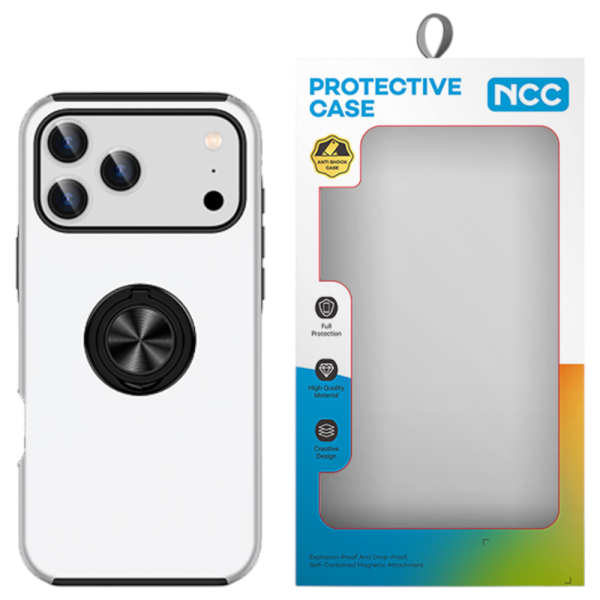 Schutzhülle NCC A0017 TPU Color Ring Case iPhone 17 Pro Max, white (Retail/Blister)
