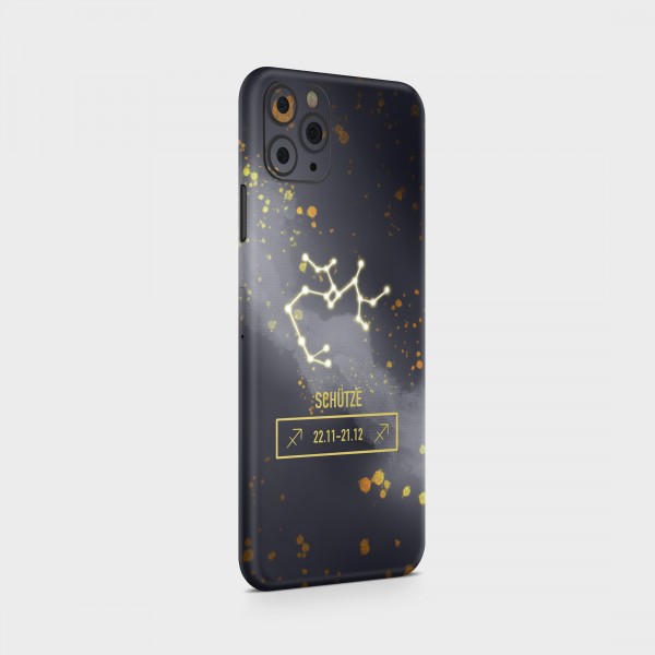 GREEN MNKY Backcover Skin Smartphone 7" (Zodiac Serie) "Schütze Zodiac" [3 Stück]