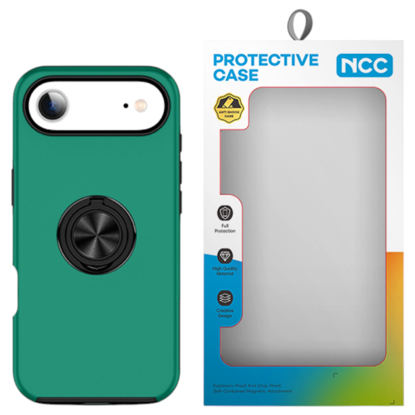 Schutzhülle NCC A0017 TPU Color Ring Case iPhone 17 Air, green (Retail/Blister)