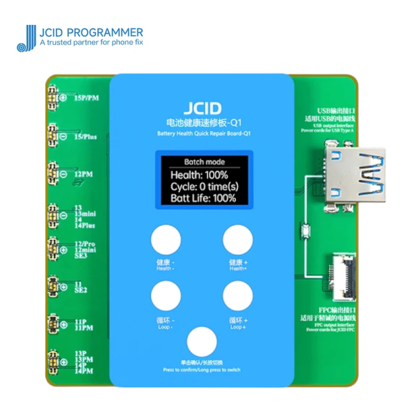 JC Programmer JCID Programmiergerät Q1 Battery Health Quick Repair Board iP11-15PM