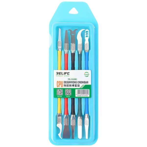 Removal Tool [Set: 5 pcs/2-side] CPU IC Chip Glue Remover RELIFE RL-049B, mehrfabig