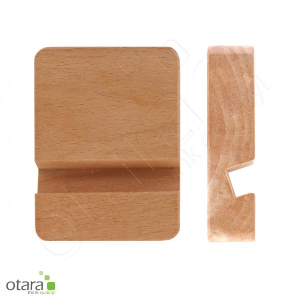 Handyständer "wooden" Universal Halter, Material: Echtholz, ca. 6x8x3cm