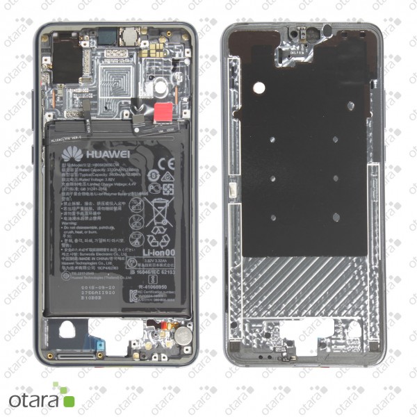 Mittelrahmen und Akku für Huawei P20 Dual (EML-L29), blau, Serviceware