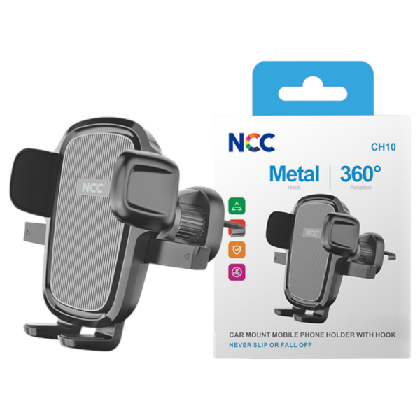 [Pre-Order] Car Holder Smartphone Autohalterung NCC CH10 (Metal|360°), black (Retail/Blister)