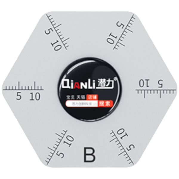 Opener/Separator Card Edelstahl Qianli (Typ: B) Hexagon, silber