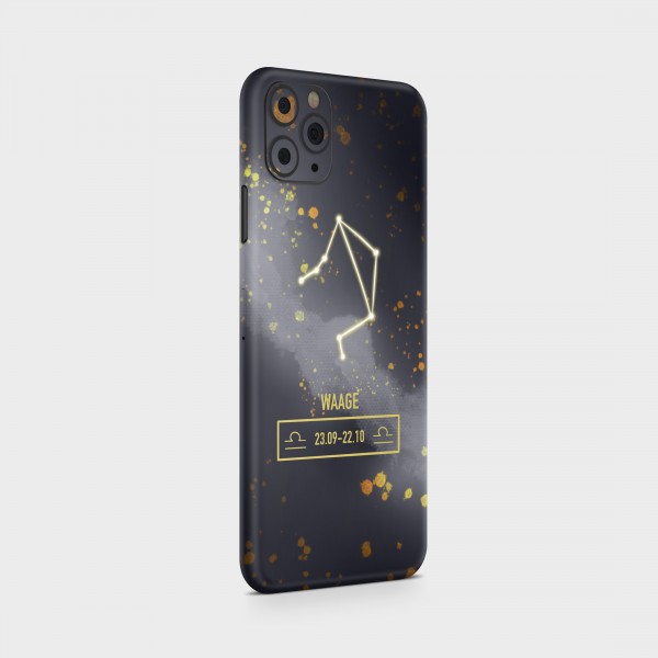 GREEN MNKY Backcover Skin Smartphone 7" (Zodiac Serie) "Waage Zodiac" [3 Stück]
