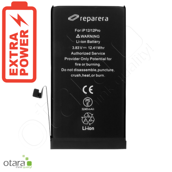 Battery PREMIUM TI Chip (HIGH CAPACITY) *reparera* suitable for iPhone 12/12 Pro (incl. battery adhesive tape)