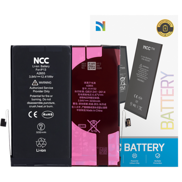 Akku NCC für iPhone 13 inkl. Akkuklebestreifen