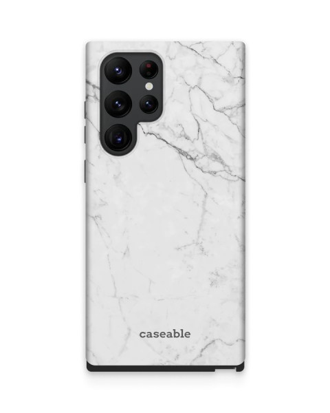 Schutzhülle CASEABLE Hard Case Samsung Galaxy S22 Ultra, White Marble (Retail/Blister)