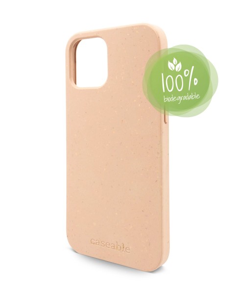 Schutzhülle CASEABLE EcoCase iPhone 12/12 Pro, sand rosa (Retail/Blister)
