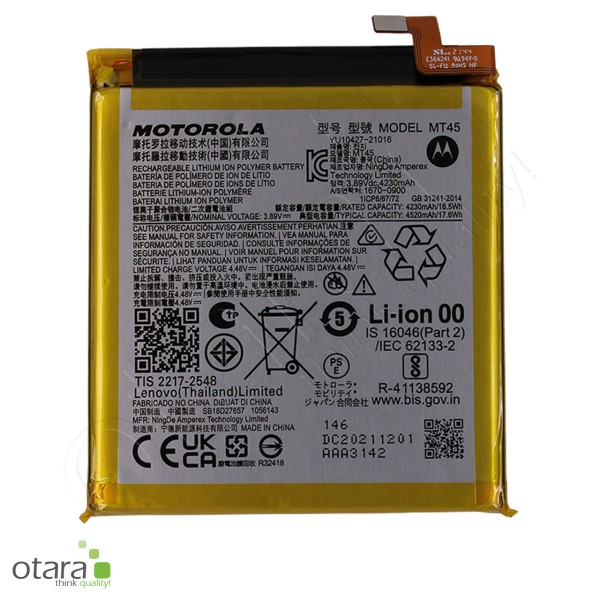 Motorola Akku MT45 - Motorola Edge 20 Pro (XT2153), Serviceware