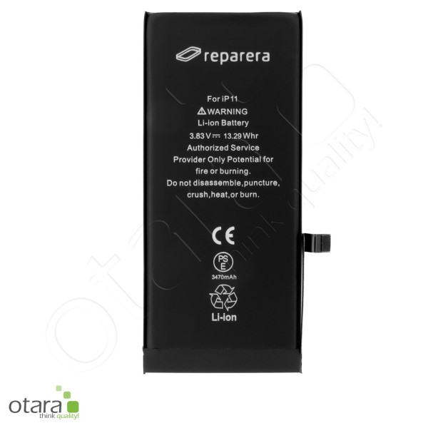 Battery PREMIUM TI Chip (HIGH CAPACITY) *reparera* suitable for iPhone 11 (incl. battery adhesive tape)
