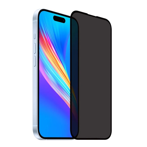 Schutzglas 9D Big Curved Edge (HD) (Privacy) NCC iPhone 15, schwarz (Retail/Blister)