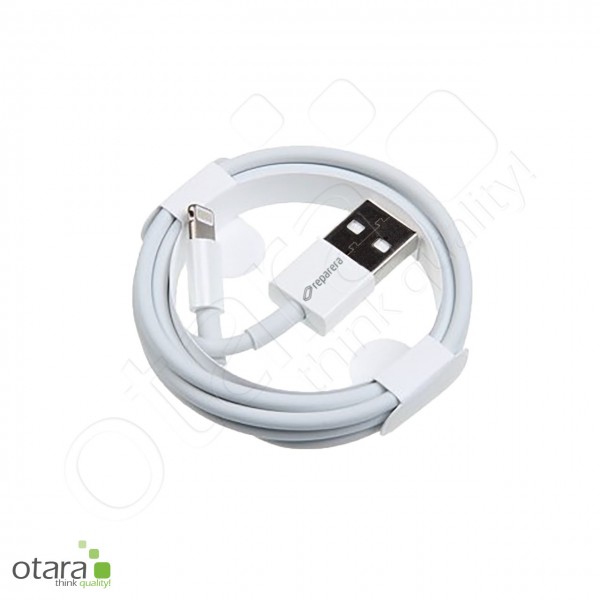 Charging cable USB to Lightning for iPhone, iPad, 1m, white