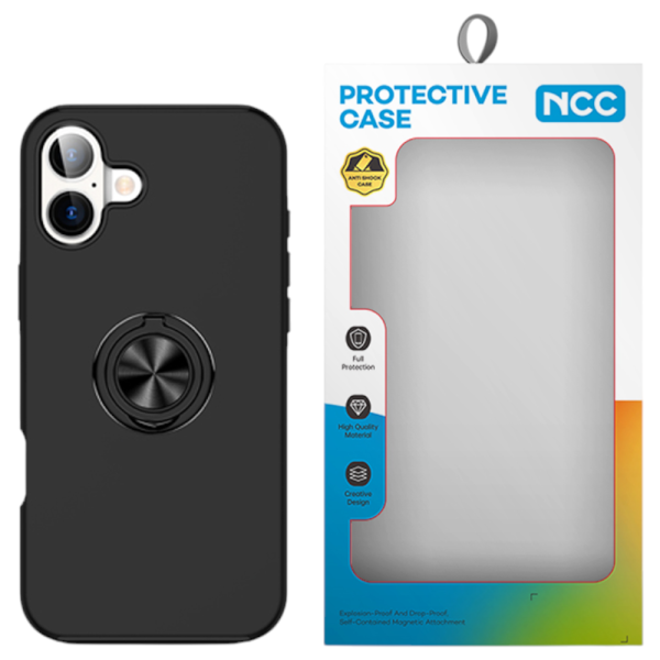 Schutzhülle NCC A0017 TPU Color Ring Case iPhone 17, black (Retail/Blister)