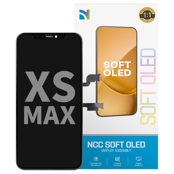 Displayeinheit NCC SOFT OLED für iPhone XS Max (COPY), soft OLED, black
