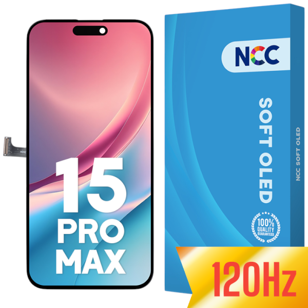 Displayeinheit NCC SOFT OLED+ für iPhone 15 Pro Max 120Hz (COPY), soft OLED, black