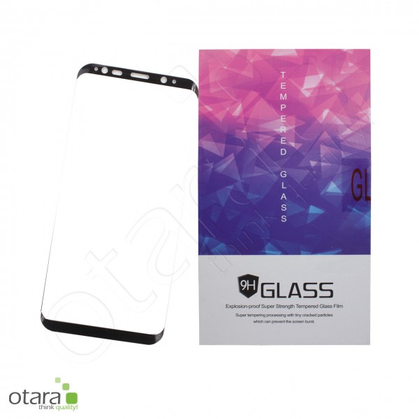 Panzerglas Edge to Edge für Samsung Galaxy S9, schwarz