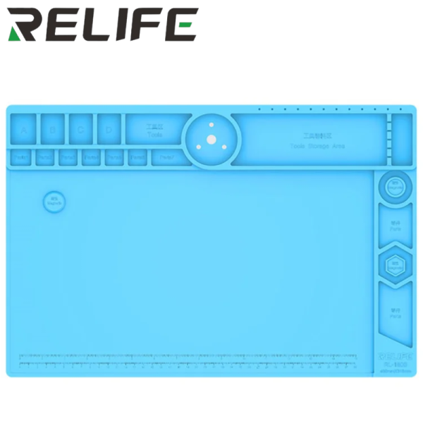 Arbeitsplatzmatte Microscope Base Maintenance Pad Silicone [49x35cm] RELIFE RL-160B, blau