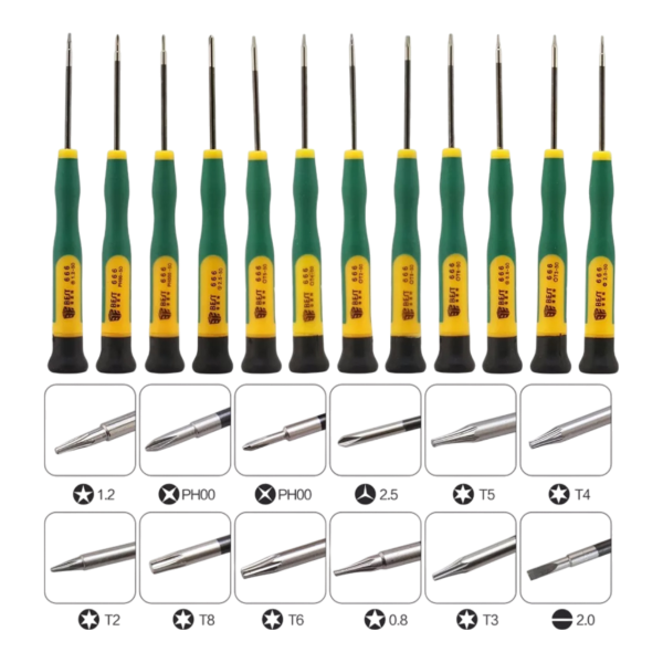 Schraubendreher [Set:12 Stück] 2D Precision Screwdriver Set Best BST-666