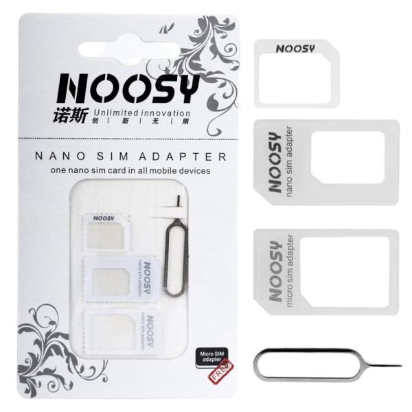 SIM Karten Adapter Set 4 teilig, schwarz