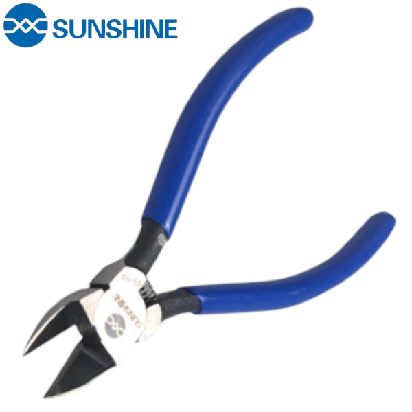 Pliers cutting/nipping pliers Sunshine SS-110 [13.5cm] (20mm, fine), spring handle, blue