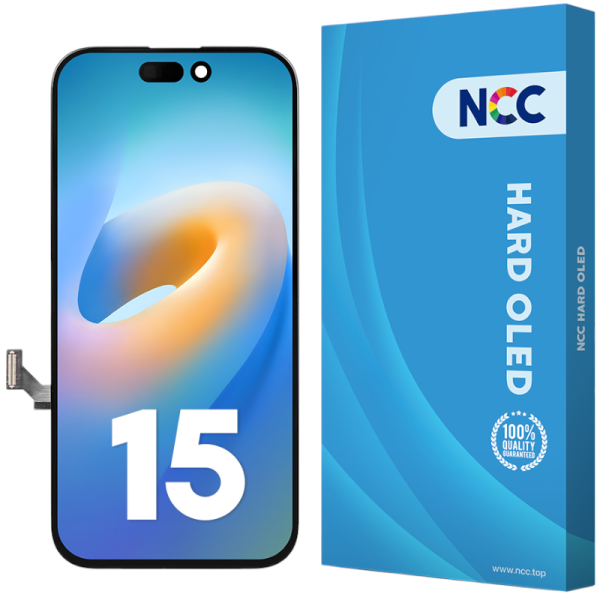 Displayeinheit NCC HARD OLED für iPhone 15 (COPY), hard OLED, black