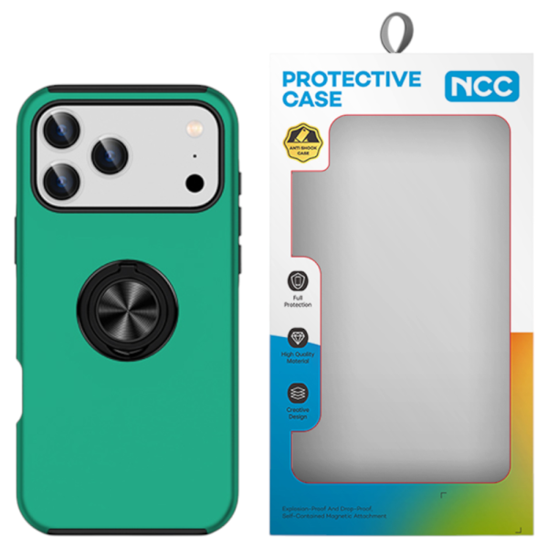 Schutzhülle NCC A0017 TPU Color Ring Case iPhone 17 Pro, green (Retail/Blister)