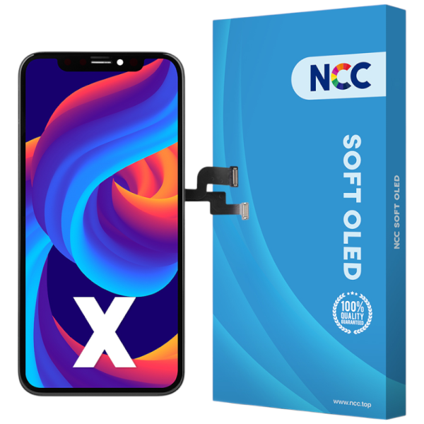 Displayeinheit NCC SOFT OLED für iPhone X (COPY), soft OLED, black