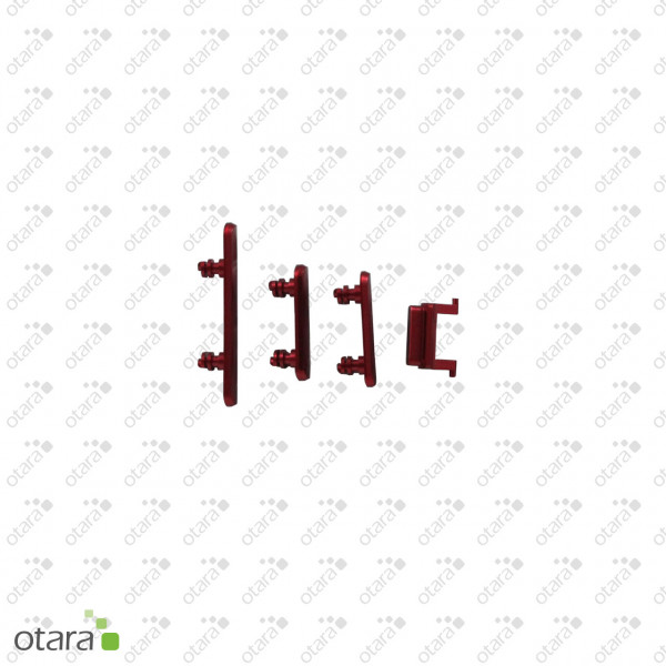 #Seitentasten Set, 4-teilig geeignet für iPhone XR, rot