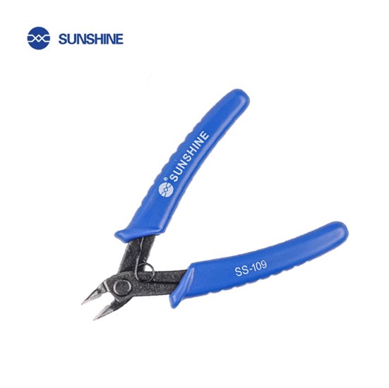 Pliers cutting/nipping pliers Sunshine SS-109 [12.5cm] (14mm, extra fine), spring handle, blue