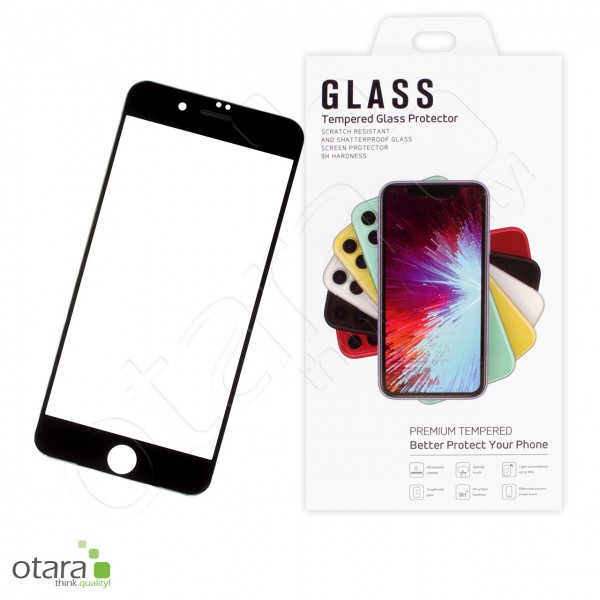 Schutzglas PREMIUM Edge to Edge iPhone 7/8, schwarz