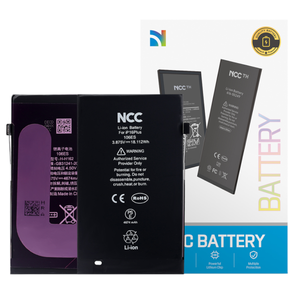 Akku NCC für iPhone 16 Plus inkl. Akkuklebestreifen