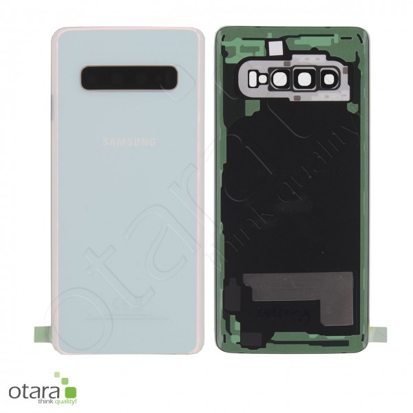 Akkudeckel Samsung Galaxy S10 (G973F), prism white, Serviceware