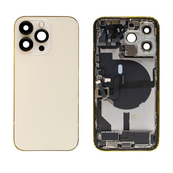 Backhousing Gehäuse (mit Kleinteilen/OHNE LOGO) NCC Nparts für iPhone 13 Pro, gold
