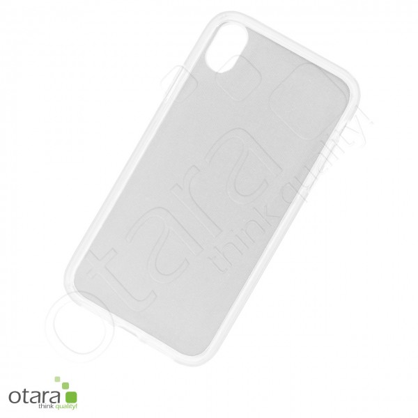 Silicone case / protective cover for iPhone XR, transparent