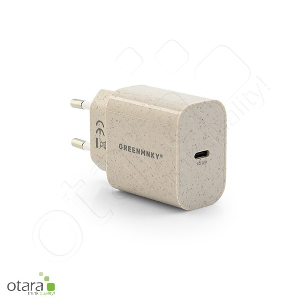 Power adapter GREEN MNKY Plant Straw USB C